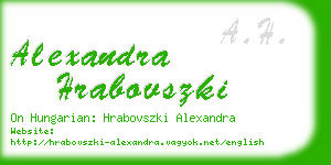 alexandra hrabovszki business card